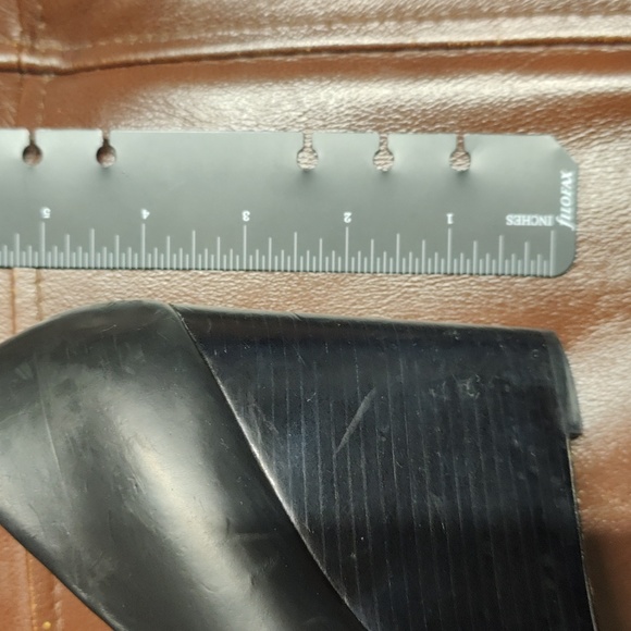 Tory Burch Black raleigh Logo Leather Wedge Pumps Size 9 - Picture 4 of 12